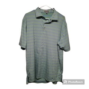 Peter Millar Men's Golf Polo - Summer Comfort - The Plantation Green Blue Large